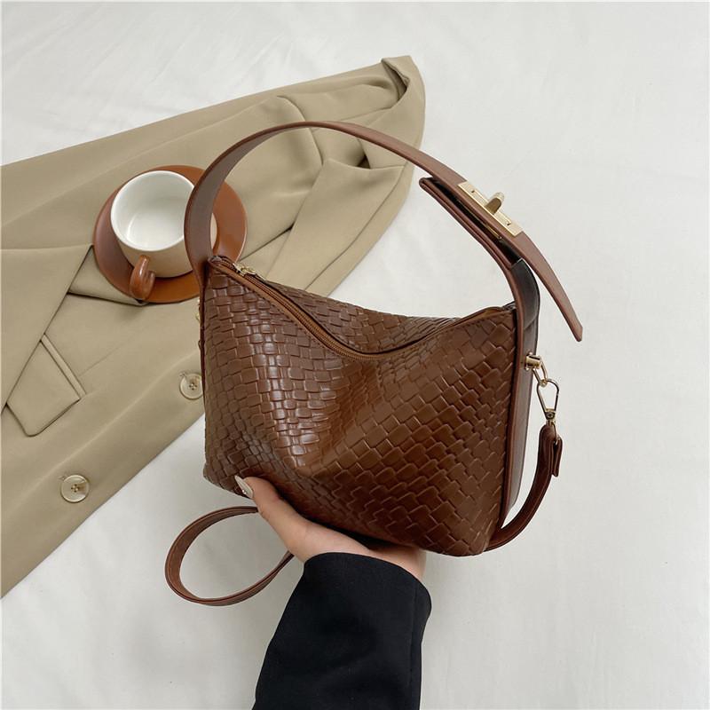 Stylish Pu Shoulder Bag For Women Trendy Casual Tote With Zipper And Phone Pocket