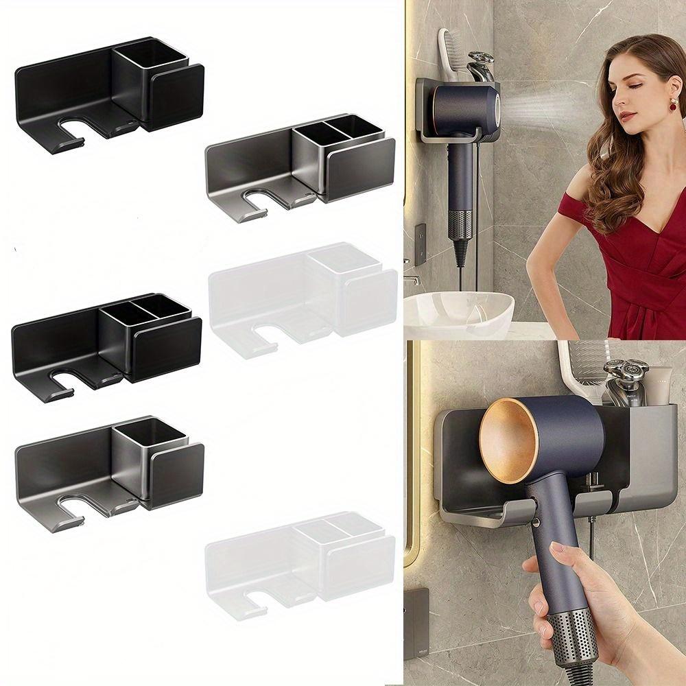 Držák fénu s úložným boxem Podpora fénu Organizér na fén Multifunkční stojan na holicí strojek a fén Stojan na žehličku na vlasy