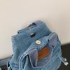 Stor Kapacitet Denim Ryggsäck Multifunktionell Bröstväska Dam Axel Crossbody Väska