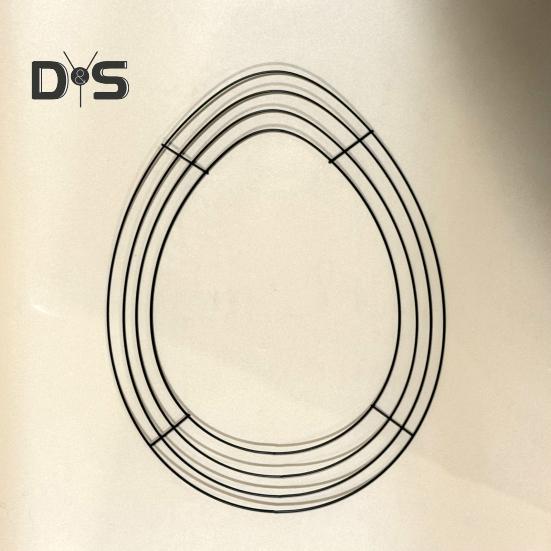 Osterkranzrahmen in Hasen-, Ei- und Karottenform, Metalldrahtform, Drahtkranzrahmen für selbstgemachte Osterkränze, Girlanden, Heimdekoration im Frühling