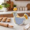 Adult Size Oven Mitt 1 Pc Handmade Quilted Chicken Mitt Heat Resistant Non-slip Glove Pot Holder Rustic Farmhouse Kitchen Gloves for Cooking Baking
