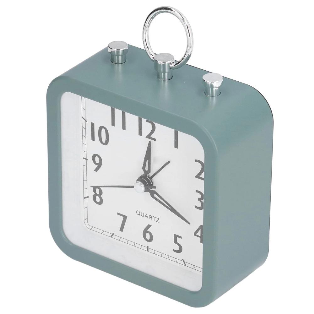 

Mini Alarm Clock Green Simple Style Adorable Look Silent Operation Nonradiative Desk Clock for Home School Office Decoration Option