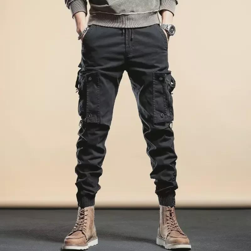 Men's Autumn Fashion Loose Multi-Pocket Japanese Overalls Pants