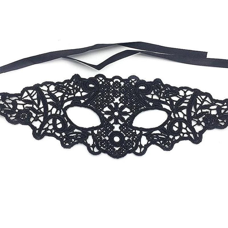 3pcs-Exotic Apparel Lingerie Women Hollow Lace Eye Mask Accessories Goggles Night Club