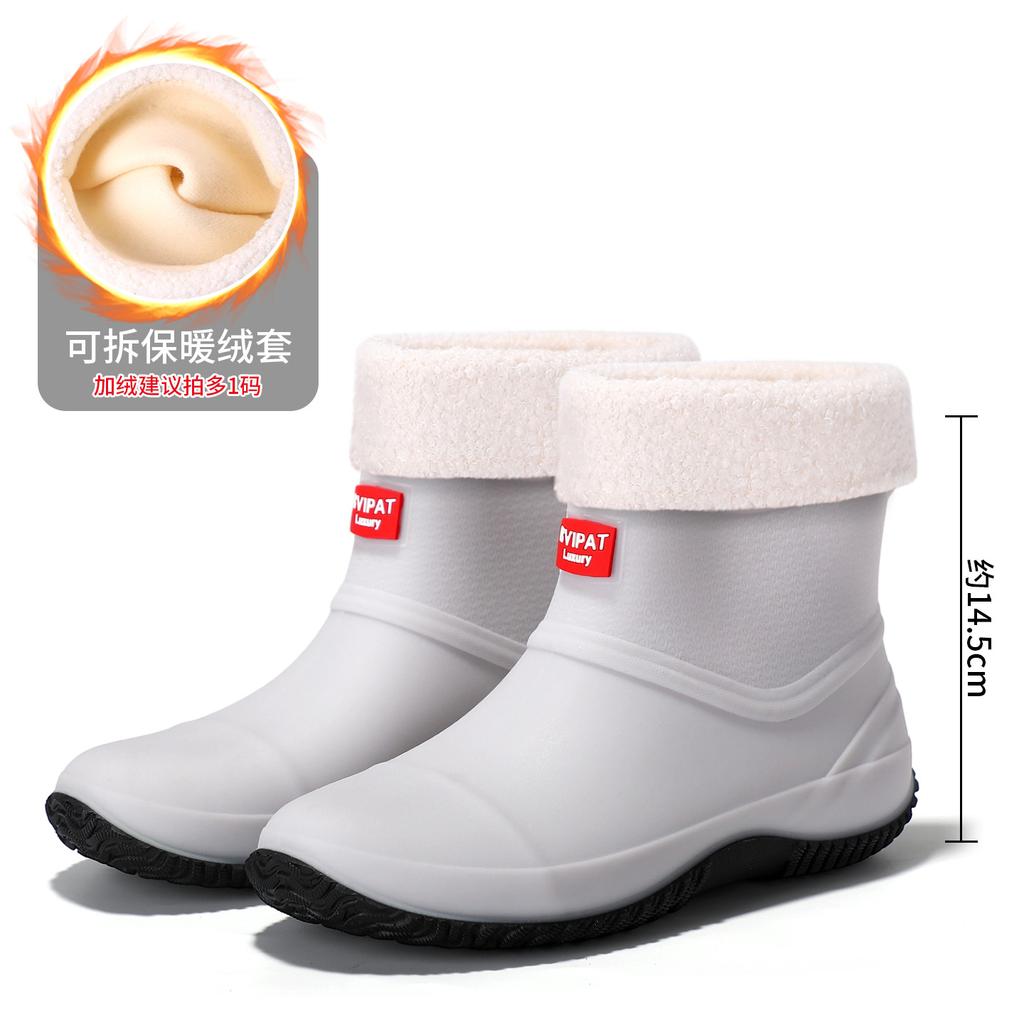 Rain Boots Men's Short-leg Low-top Waterproof and Non-slip Outdoor Fishing Shoes Lightweight Rain Boots for Men