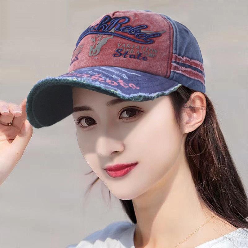 Baseball cap men's new spring and summer old hat women's sunscreen visor hat cycling outdoor leisure hole cap