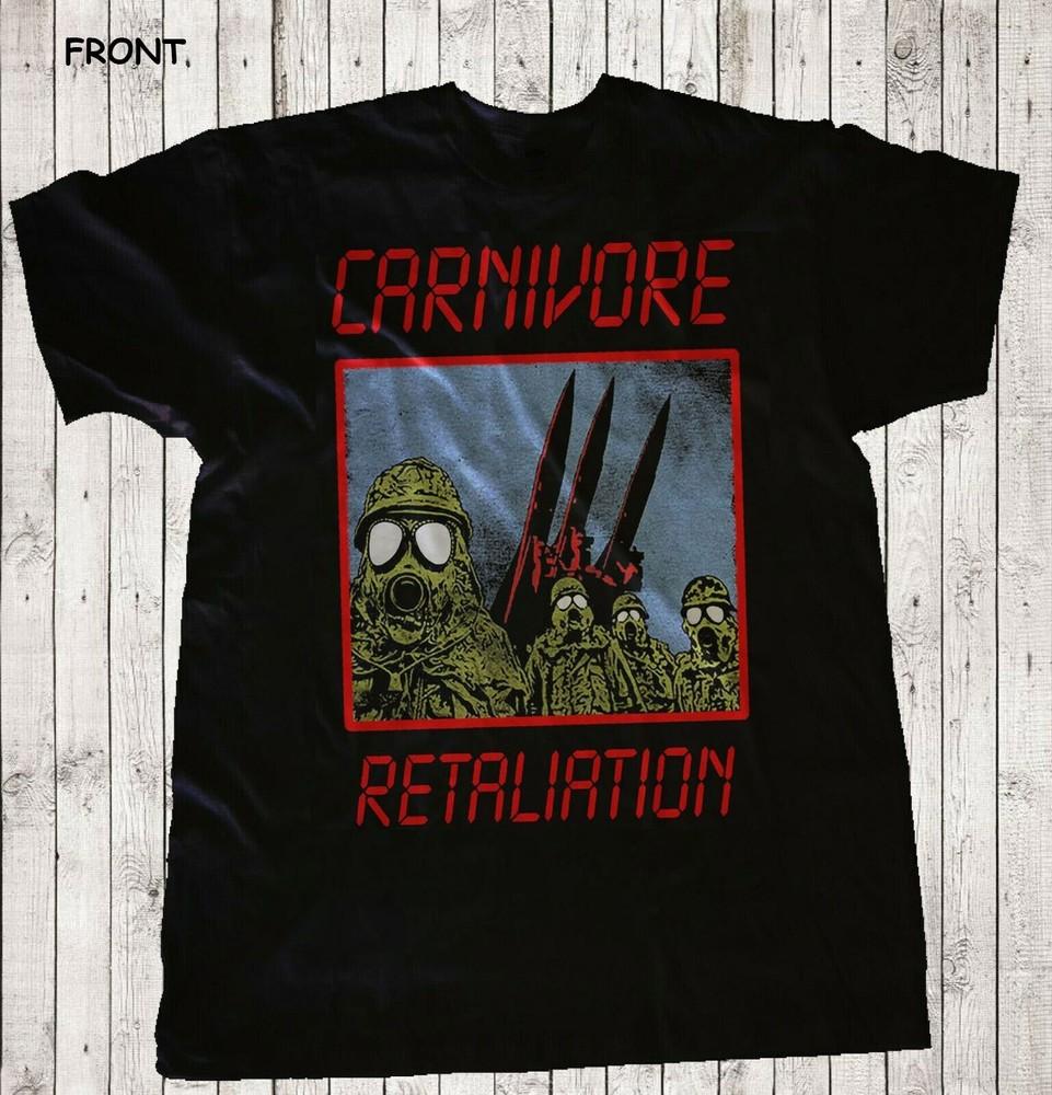 Футболка Carnivore Band Retaliation Унисекс Концертная S - 5XL MQ189 Унисекс Футболка XXL