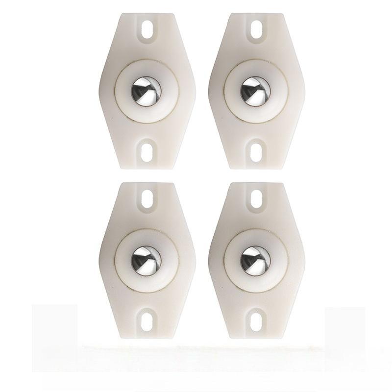 4pcs/set Rotating Storage Box Caster Ball Universal Trash Can Bottom Wheel Pulley Self-Adhesive Furniture Rollers