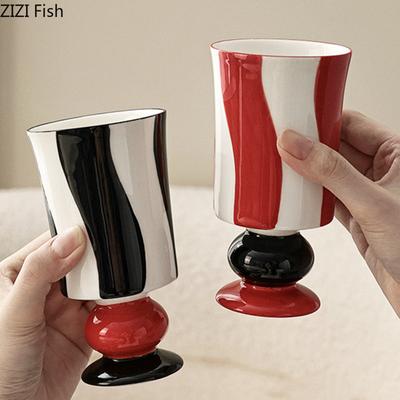 Gestreept Mok Creatieve Keramische Waterbeker Kantoor Vrije Tijd Theekop Koppels Afternoon Tea Latte Melk Koffiekop Huishoud Drinkset