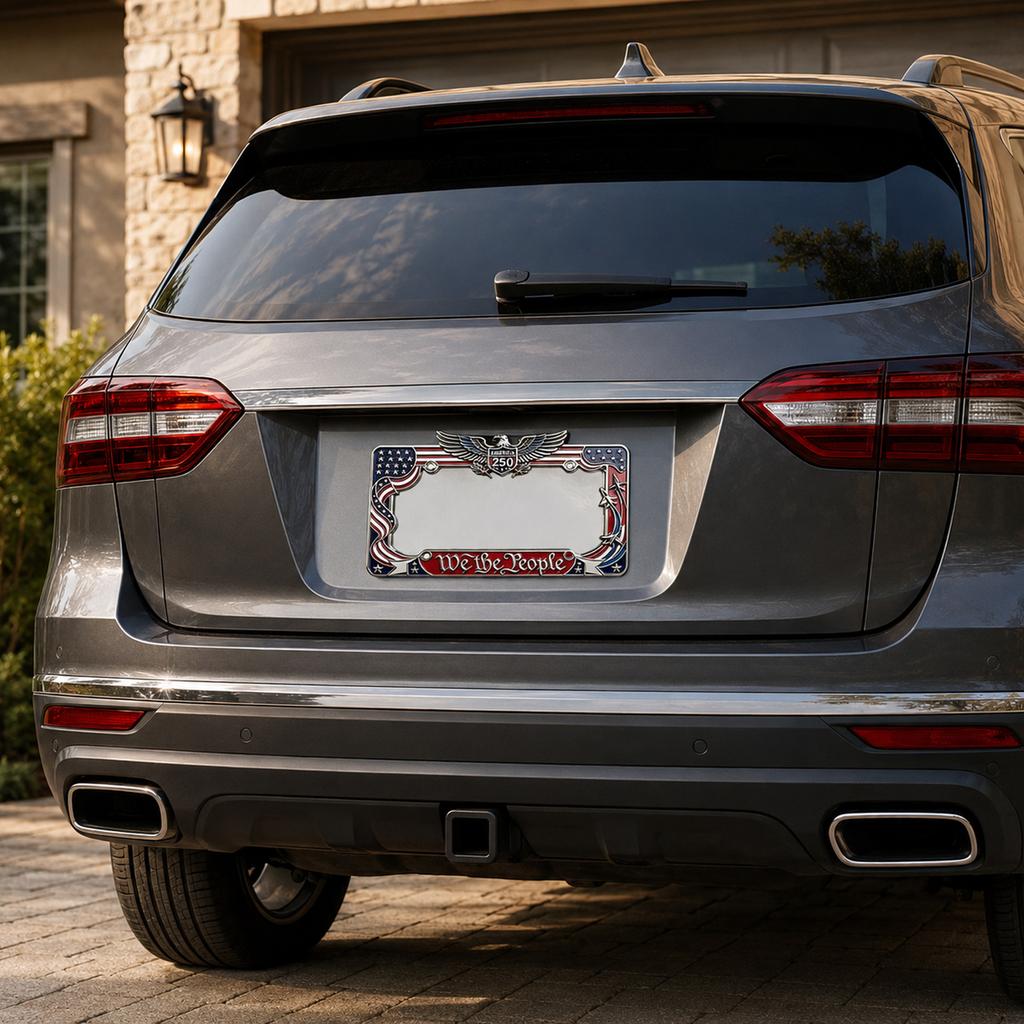 2D Decorative License Plate with Stylish Design for Car Front and Rear