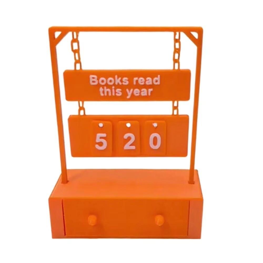 Wear Resist 3D Book Read Counter Books Read This Year Manual Rotation Hanging Book Counter Bookish Decor Drawer