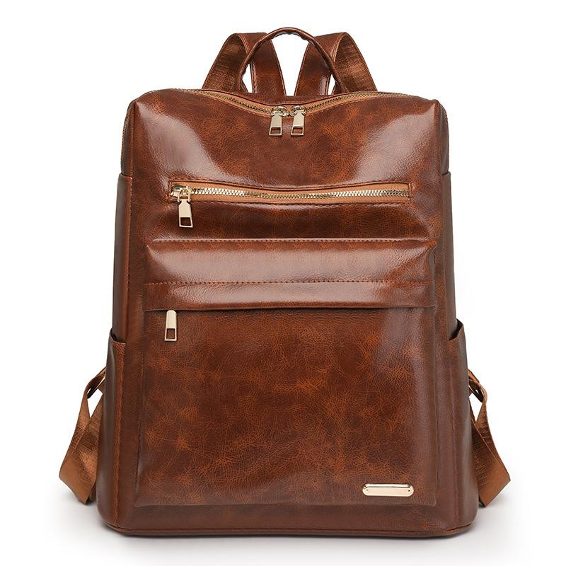 Fashion PU Backpack for Women Large Capacity Fashionable Simple Commuting Women Travel Backpack