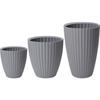 Pot de fleurs - GARDEN ID - Fancy - 40 x 42 cm - Pour jardin, balcons ou intérieurs - Gris clair