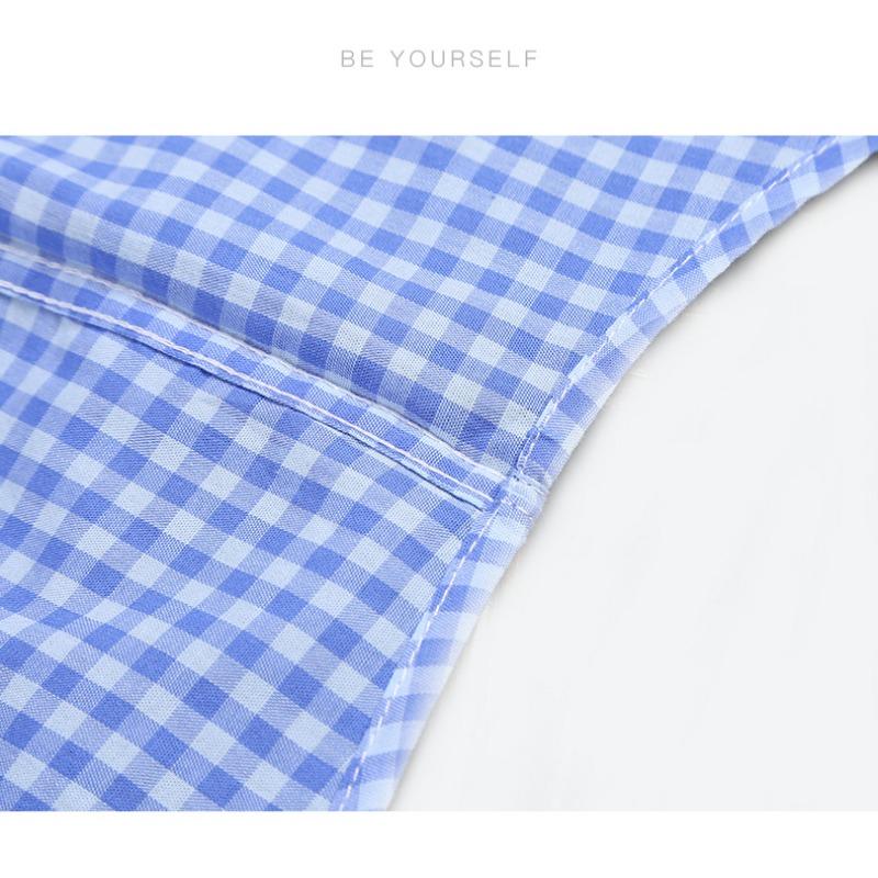 Cel mai vândut transfrontalier Cămașă cu mânecă lungă în carouri 100% bumbac pentru bărbați, Cămașă casual clasică cu nasturi, model Gingham Vichy