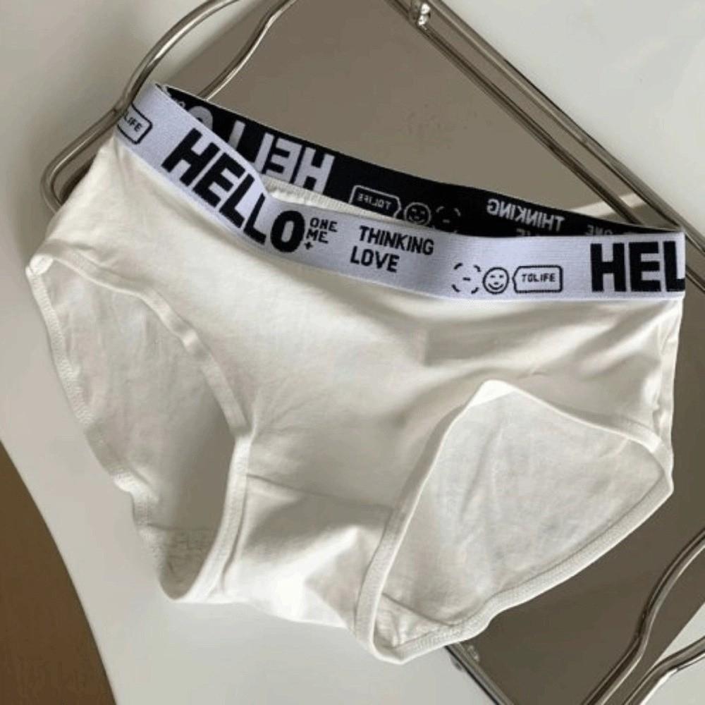 4Pcs Low Waist Women Cotton Panties Set Cotton Crotch Letter Underpants  Four Seasons
