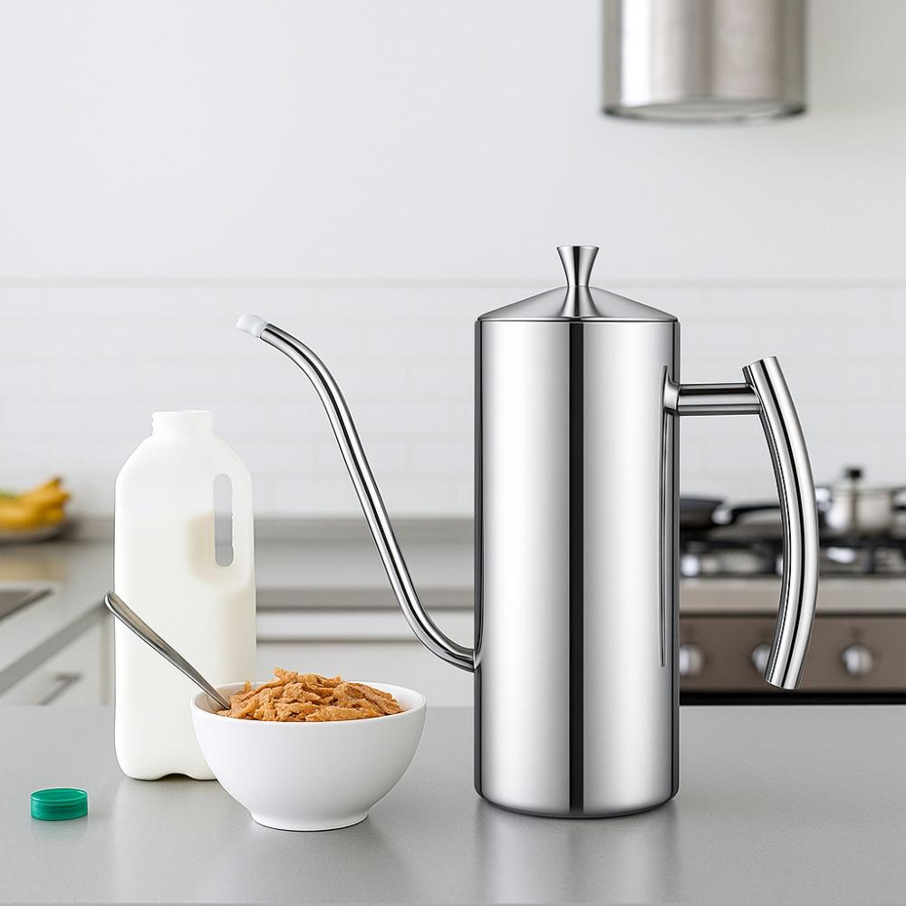 Prémiová nerezová láhev dávkovače oleje Kuchyňská karafka 700 ml/24 oz Nádoba na olej proti úniku pro vaření v kuchyni