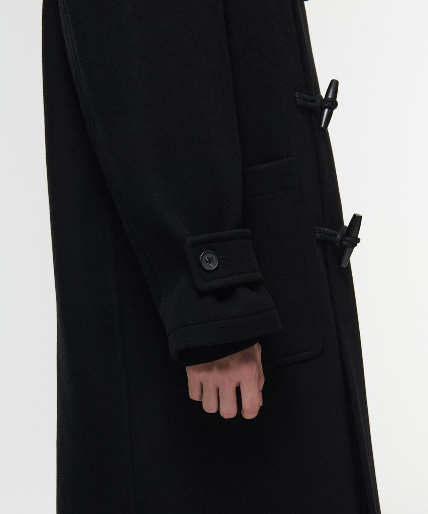 Musinsa Standard Wool Blend Oversized Duffle Coat [Black]