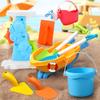 Children's Beach Toy Set, ATV, Sand Digging and Water Toy, Beach Bucket, Hourglass, Shovel, Beach Sand Play Tool Random Colors