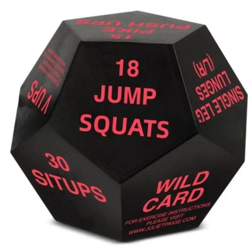 Dadi Azione Scelta Fitness Portatili a 12 Facce Leggero Giocattolo Interattivo per Esercizio Divertente Morbida Schiuma Dadi Allenamento Peso Corporeo HIIT