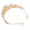 Gold Bridal Crown Fashionable Beautiful Elegant Glittering Wedding Princess Crown for Party