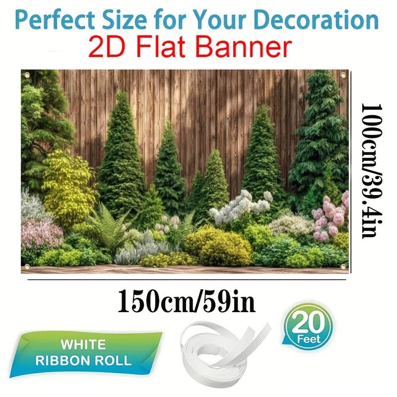 1Pcs Wooden Fence Eternal Garden Landscape Decoration Background Nature Backdrop Decorations For Photo Studio Photo Booth Party