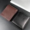 Herren Geldbörse Echtes Leder Herren Geldbörsen Premium Produkt Echtes Rindsleder Geldbörsen für Mann Kurz Schwarz Walet Portefeuille Homme