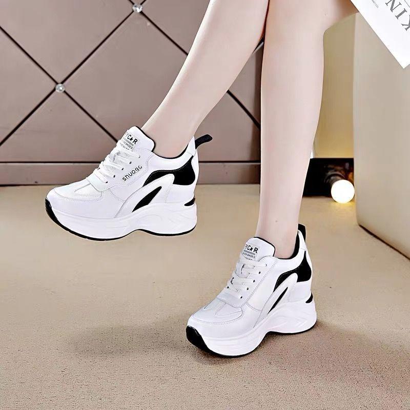 Baskets à talon compensé intérieur 22 printemps et automne semelles épaisses décontractées et fines rehaussement chaussures papa