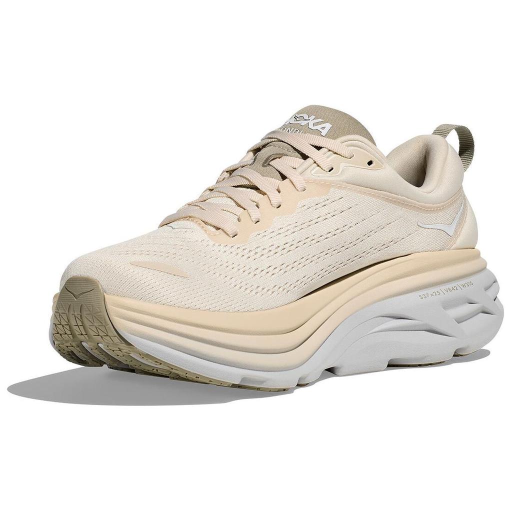 Hoka One One Bondi 8 Comfortable Fashionable Versatile Non-Slip Durable Low-Top Running Shoes Men Sneakers White Blue 1127953-OKB