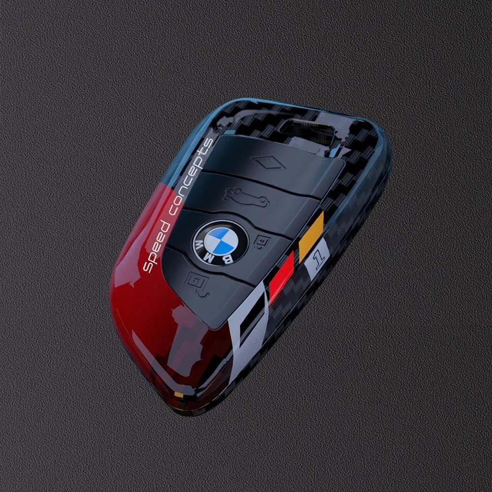 

Hot 2025 ABS Carbon Fiber Car Key Case Cover For BMW 1 2 3 4 5 6 7 Series X1 X3 X7 X5 X6 X4 F10 F20 F30 G20 G30 G01 F15 F16 G02