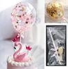 Balon Z Confetti Na Tort Czarny Topper