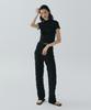 Bedermi Textured Sheer Banding Pants (Black)