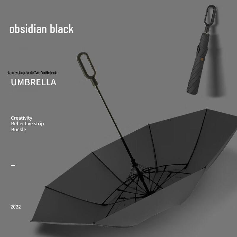 Semi-Automatic Two-Fold Windproof Storm Umbrella