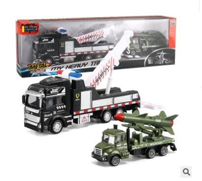 Children's Garbage Sorting Alloy Toy Car Large Size Pullback Rescue Towing Sprinkler Truck Combination Kids Toy Car Gift B99