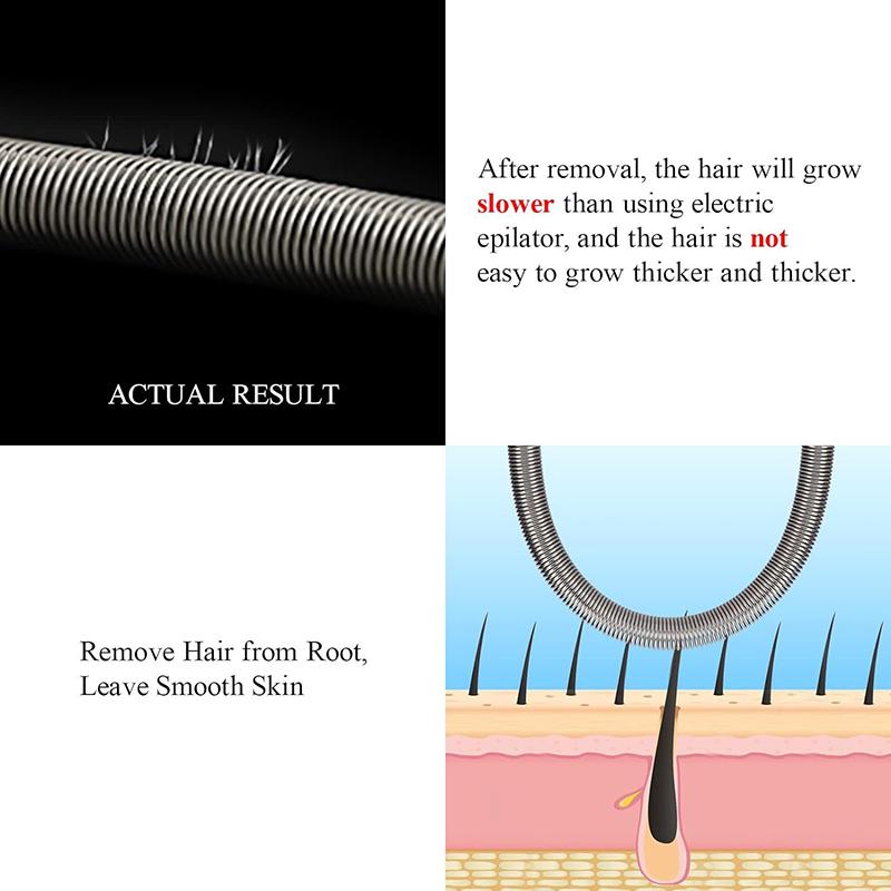 Facial Hair Remover For Women.Remove Unwanted Hair On Upper Lip,Chin,Face,Or Neck U-Shape Remover Spring For Unsightly Hair