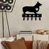 Vintage Metal Wall Key Holder with Corgi Hooks