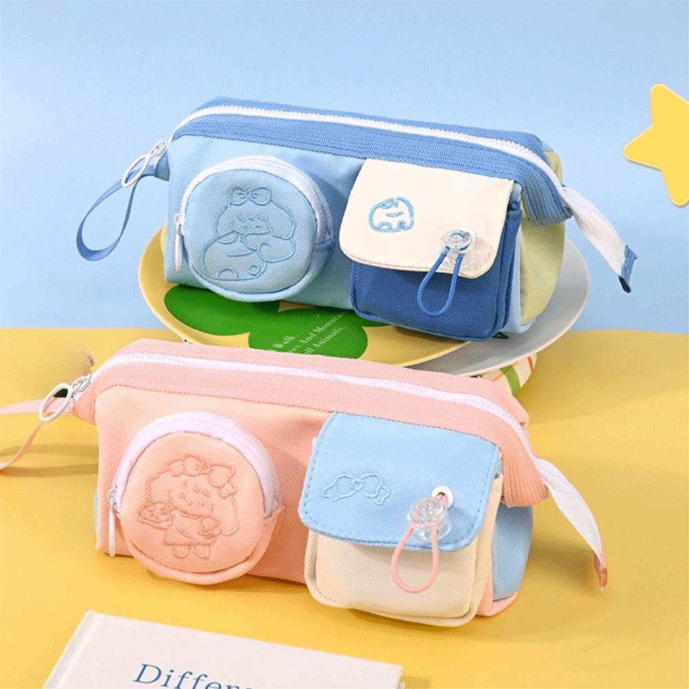 Simple Pencil Case Cartoon Stationery Bag Durable Pencil Bag Elementary School Students