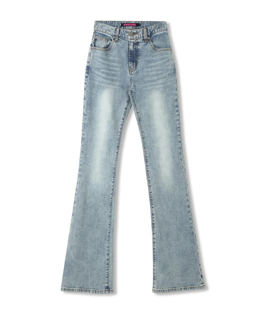 VIVACIOUS Noel Bootscut Denim Pants Light Blue