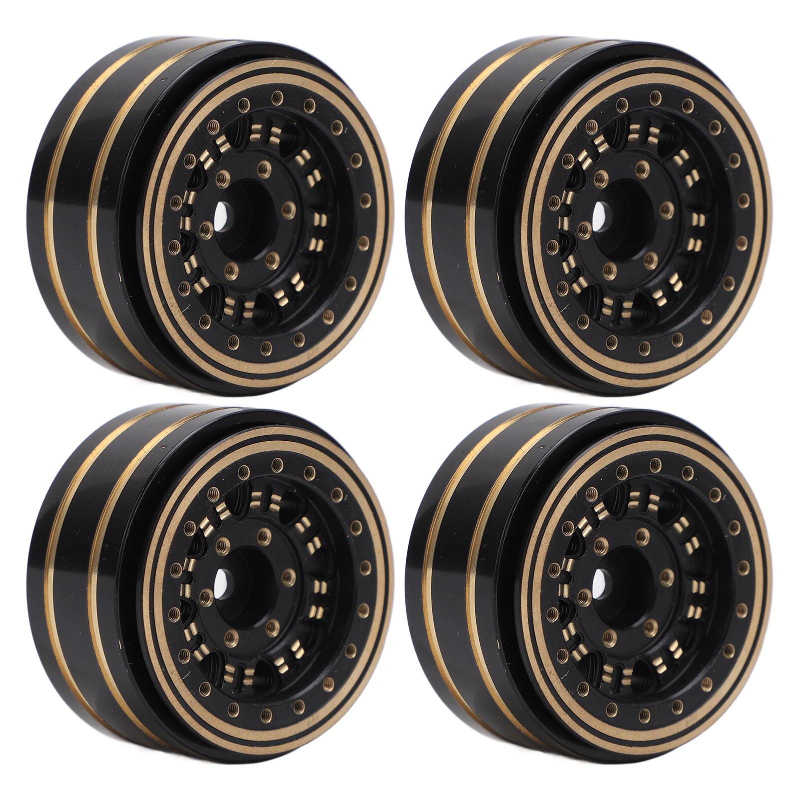 

4pcs 1.2 Inches Beadlock Wheels Rim Increased Stability Brass RC Crawler Wheel Rim Upgrade