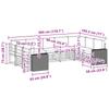 Outdoor Corner Sofa Set with Cushions 9 pcs Natural and Beige Polyester