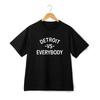 T-shirt con Stampa Detroit vs Everybody, Maglietta Casual Orgoglio Cittadino