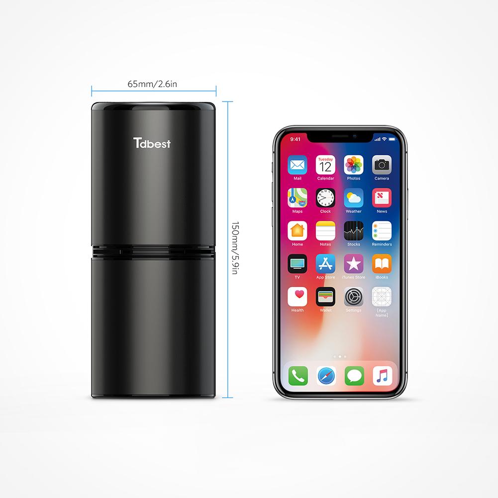 USB Car Air Purifier Cleaner Ionizer Freshener PM2.5 Eliminator (Black)