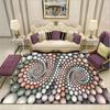 3D Pebble Living Room Carpet Sofa Coffee Table Floor Mat Bedroom Bedside Carpet Entrance Mat