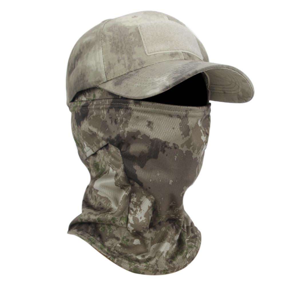 Grenzüberschreitende Camouflage-Baseballkappe mit Maske für Outdoor, Jagd, Angeln, Sonnenschutz und taktischen Einsatz