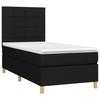 Boxspringbett mit Matratze Schwarz 80 x 200 cm Stoff