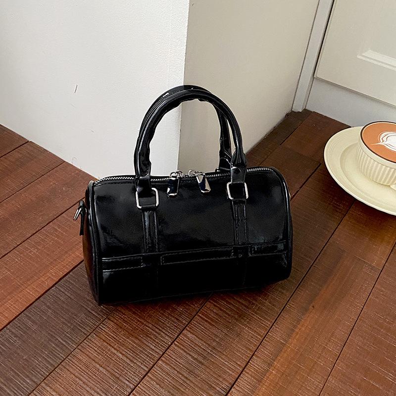 Hand-held Boston Bag - Vintage and Fashionable Small Bag, Single Shoulder Bag, Versatile Crossbody Bag