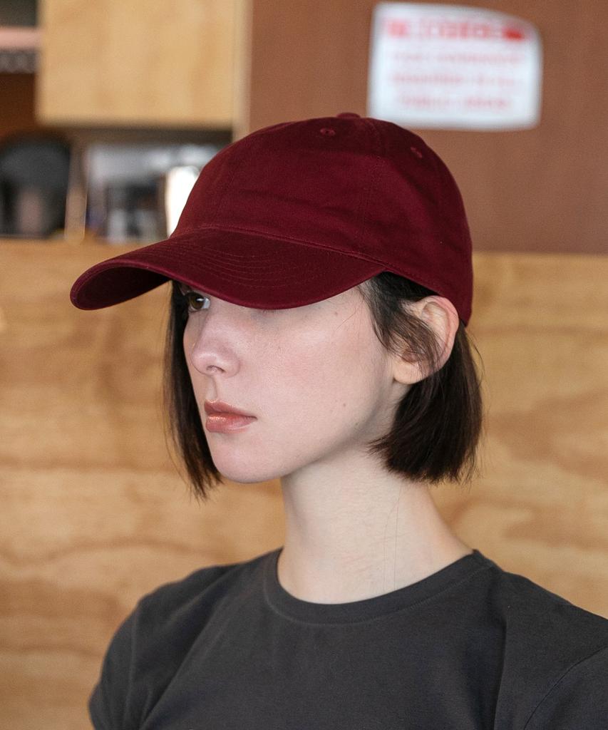 Chaebteo Casual Washing Ball Cap - Burgundy