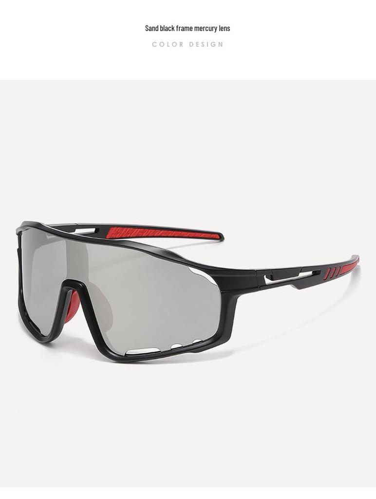 Photochromic Unisex Cycling Sunglasses: Windproof & Dustproof Large Frame Goggles