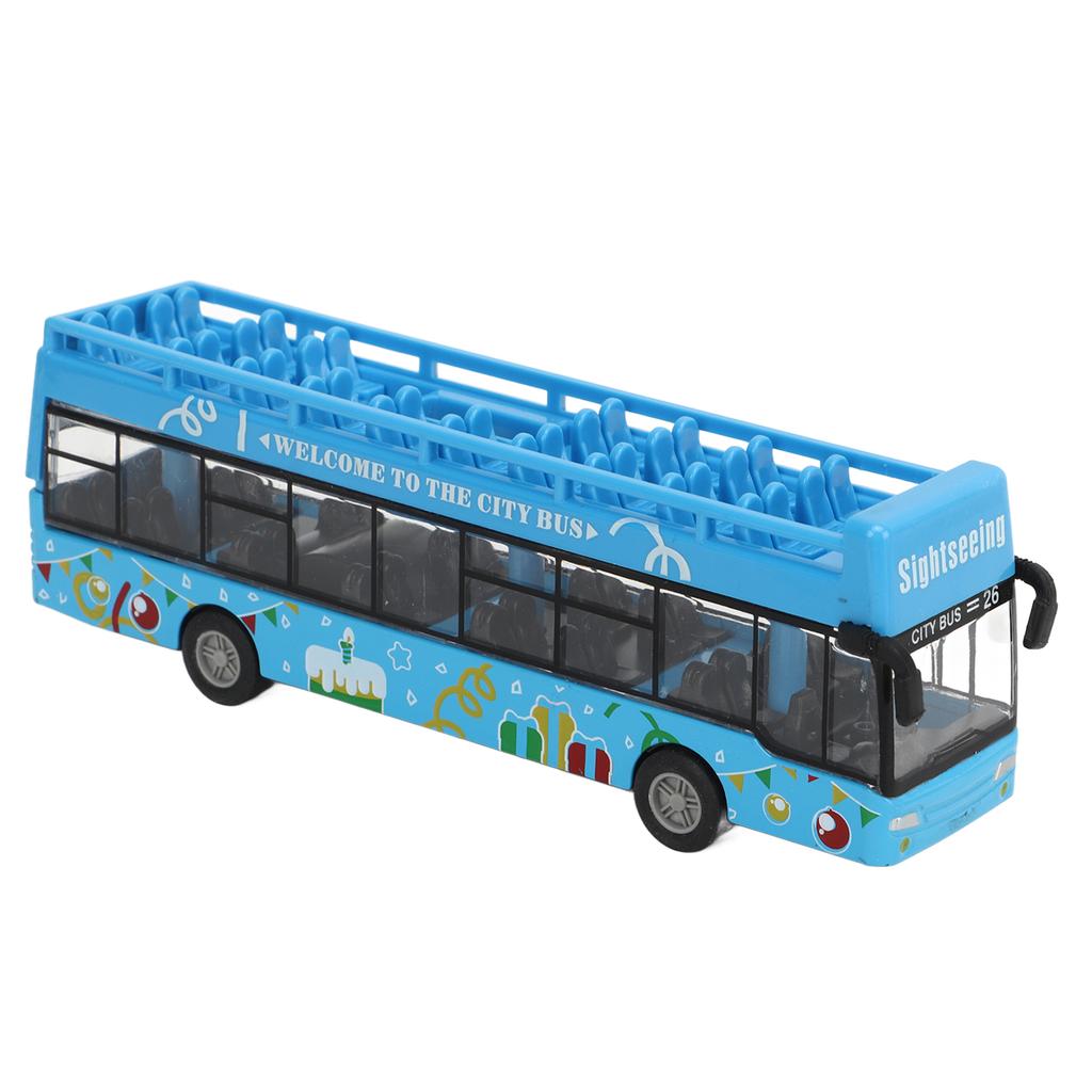 Bus Model Toy Alloy Pull Back Vehicle High Simulation City Bus Toy Model for Children Kids