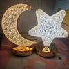 1Pcs Usb Bedside Led Ambient Table 3D Moon Lamp Touch Control 3D Crystal Star Flower Night Light Girls Room Home Decor