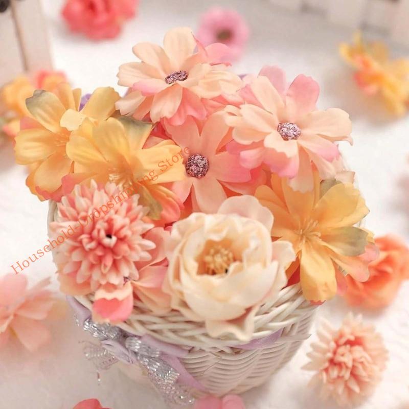 80Pcs Artificial Flower Buds 25-43mm For Wedding Floral Arrangement Photo Album Cake Decoration Bridals Hair Accessories
